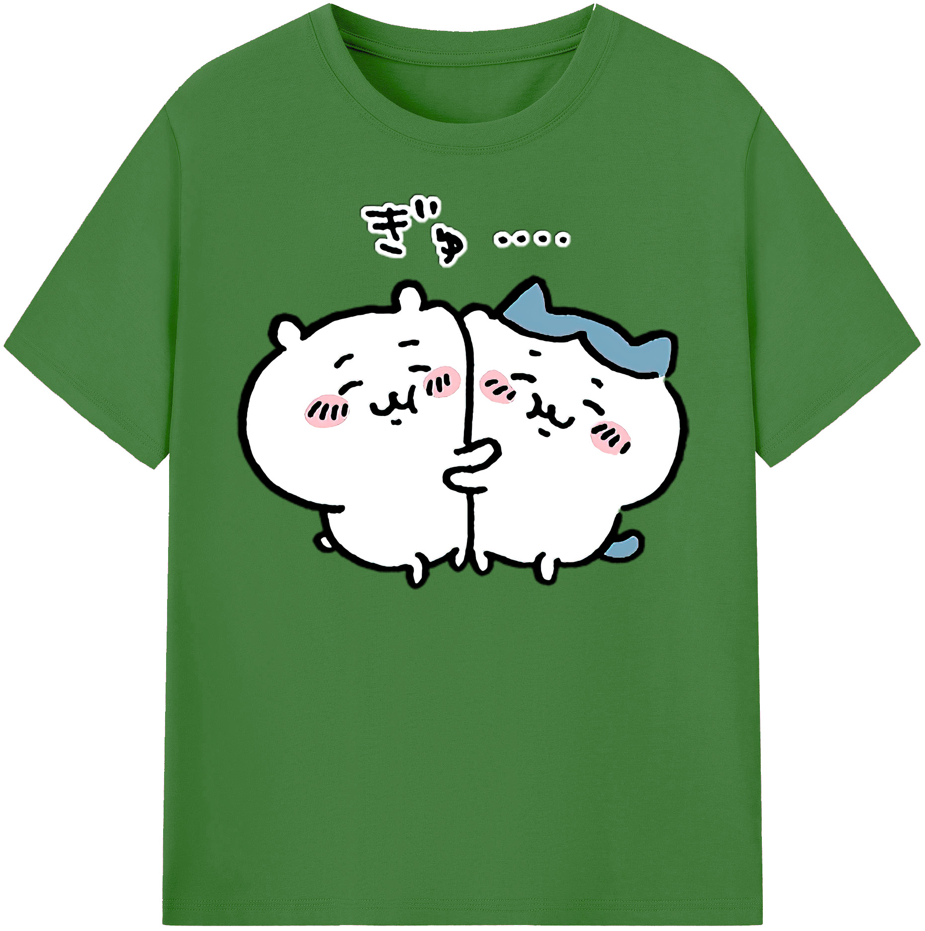 （画像用） ちいかわ ハチワレ Chii-kawa hachiware レディースカジュアルプリントTシャツ（綿100％）